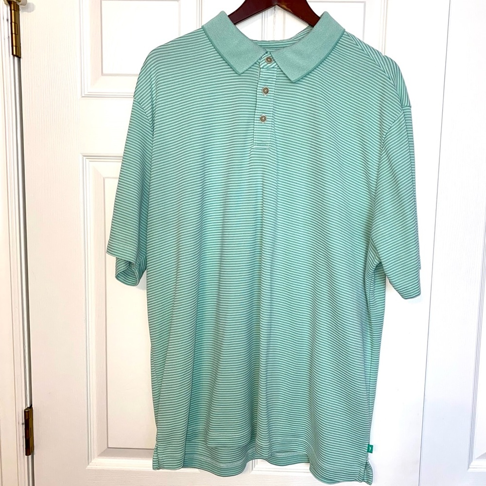 Mens Tommy Bahama mint green/white shirt